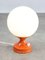 Italian Orange Metal and Opaline Table Lamp, 1970s 2