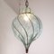 Lampada a lanterna Veneziana in vetro di Murano soffiato a punta color acquerello, Italia, anni '90, Immagine 6