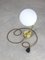 Italienische Mid-Century Wandlampe aus Messing & Opalglas 11