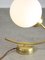 Italienische Mid-Century Wandlampe aus Messing & Opalglas 5