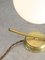 Italienische Mid-Century Wandlampe aus Messing & Opalglas 8