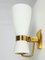 Large Opaline Glass and Brass Sconce 2118 from Stilnovo, 1959 2