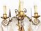 Italienische Wandleuchten aus blattvergoldetem Metall & facettiertem Kristallglas mit Sternen und Obelisken-Dekor, 1930er, 2er Set 5
