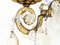 Italienische Wandleuchten aus blattvergoldetem Metall & facettiertem Kristallglas mit Sternen und Obelisken-Dekor, 1930er, 2er Set 3
