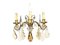 Italian Gold Leaf Metal and Faceted Crystal Sconces with Stars and Obelisks Decor, 1930s, Set of 2 4