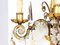 Italienische Wandleuchten aus blattvergoldetem Metall & facettiertem Kristallglas mit Sternen und Obelisken-Dekor, 1930er, 2er Set 6