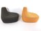 Postmodern Black and Goldenrod Polyurethane Lounge Chairs, Italy, 1970s, Set of 2, Image 2