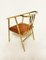 Vintage Stuhl aus Messing & Samt 3