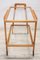 Wood and Glass Drinks Trolley or Bar Cart, 1950s 3