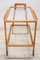 Wood and Glass Drinks Trolley or Bar Cart, 1950s, Image 3