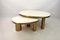 White Rock Crystal and Brass Coffee Tables by Ginger Brown, Set of 2 2