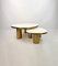 White Rock Crystal and Brass Coffee Tables by Ginger Brown, Set of 2, Image 1