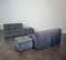 Modular Sofa with Poufs in Smooth Velvet, Italy, 1970s, Set of 6 9