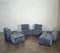 Modular Sofa with Poufs in Smooth Velvet, Italy, 1970s, Set of 6, Image 5