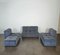 Modular Sofa with Poufs in Smooth Velvet, Italy, 1970s, Set of 6 3