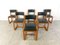 Oak and Leather Dining Chairs, 1970s, Set of 6 10