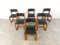 Oak and Leather Dining Chairs, 1970s, Set of 6 5