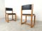 Oak and Leather Dining Chairs, 1970s, Set of 6 6