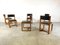 Oak and Leather Dining Chairs, 1970s, Set of 6 2