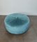 Mid-Century Circular Pouf in Smooth Velvet, Italy, 1960s, Image 1