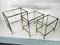 Mid-Century Nesting Set of Three Bar Carts in Brass and Glass, Italy, 1950s, Set of 3 9