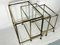Mid-Century Nesting Set of Three Bar Carts in Brass and Glass, Italy, 1950s, Set of 3, Image 4