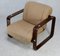 Modernist Lounge Chair in Wool, Wood and Steel, 1970s 6