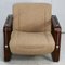 Modernist Lounge Chair in Wool, Wood and Steel, 1970s, Image 9