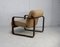 Modernist Lounge Chair in Wool, Wood and Steel, 1970s 8