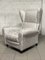 Vintage White Armchair, 1940s 3