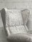 Vintage White Armchair, 1940s 10