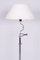 Czech Bauhaus Floor Lamp in Chrom-Plated Steel with Textile Lamp Shade, 1920s 6