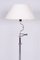 Czech Bauhaus Floor Lamp in Chrom-Plated Steel with Textile Lamp Shade, 1920s, Image 6