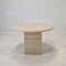 Italian Round Coffee or Side Table in Travertine, 1980s 2