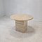 Italian Round Coffee or Side Table in Travertine, 1980s, Image 1