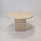 Italian Round Coffee or Side Table in Travertine, 1980s, Image 4