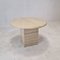 Italian Round Coffee or Side Table in Travertine, 1980s 3