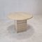 Italian Round Coffee or Side Table in Travertine, 1980s, Image 3