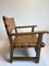 Spanish Brutalist Lounge Chair in Oak, 1970s, Image 1