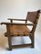 Spanish Brutalist Lounge Chair in Oak, 1970s, Image 5
