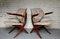 Pelican Armchairs attributed to Louis Van Teeffelen for Awa Meubelfabriek, Set of 2 10