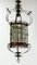 Lampada da soffitto Art Nouveau in vetro colorato e bronzo, Francia, fine XIX secolo, Immagine 10