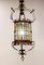 French Art Nouveau Ceiling Pendant in Colored Glass and Bronze, Late 19th Cenury 2