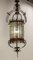 French Art Nouveau Ceiling Pendant in Colored Glass and Bronze, Late 19th Cenury 3