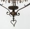 French Art Nouveau Ceiling Pendant in Colored Glass and Bronze, Late 19th Cenury 7