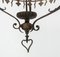 French Art Nouveau Ceiling Pendant in Colored Glass and Bronze, Late 19th Cenury, Image 7