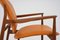 Model FD 136 Lounge Chair in Cognac Leather and Teak by Finn Juhl, 1970s 7