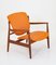 Model FD 136 Lounge Chair in Cognac Leather and Teak by Finn Juhl, 1970s 3