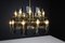 Large Chandeliers in Brass by Gino Paroldo, Italy, 1950s, Set of 6 8