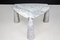 Eros Triangle Center Table aus weißem Carrara Marmor von Angelo Mangiarotti für Skipper, 1970er 16